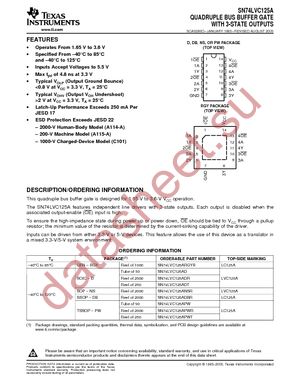 SN74LVC125ADBRG4 datasheet  